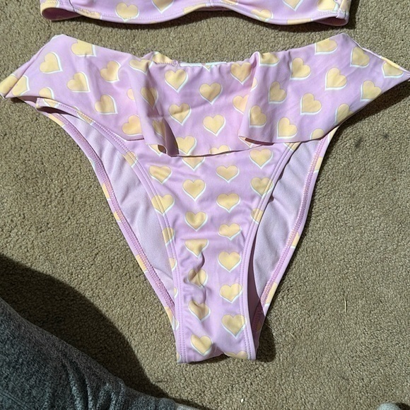 Stoney Clover x Target High Waisted Cheeky Bottoms with Ruffle in Heart Print - Picture 1 of 4
